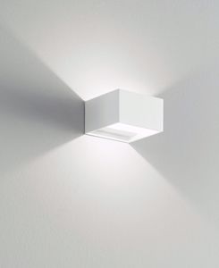 Led wall light modern cube 6w white metal design 