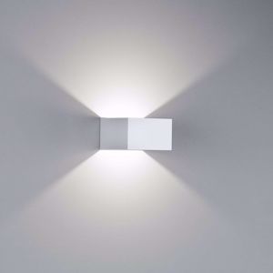 Led wall light modern cube 6w white metal design 