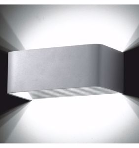 Led wall lights big cube 12w in metal 36cm isyluce