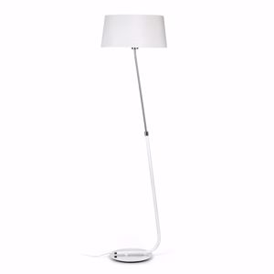 Picture of Faro hotel floor lamp chrome structure and white shade