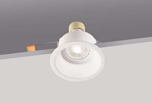 Recessed ceiling spotlight isyluce white metal gu10 led 220v