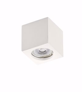 Ceiling spot cube in gypsum 7x7x8 paintable