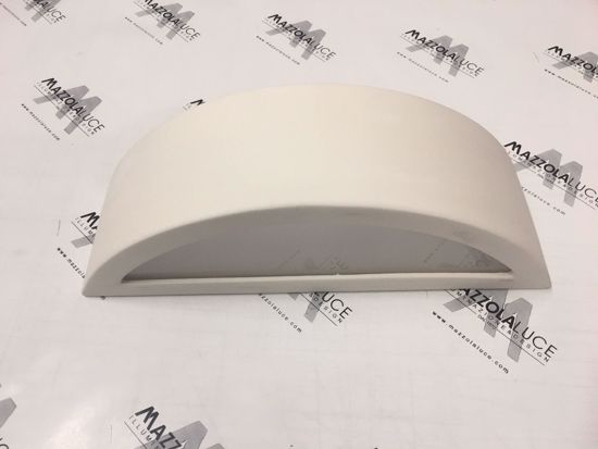 Curved plaster wall light 25cm white paintable at will