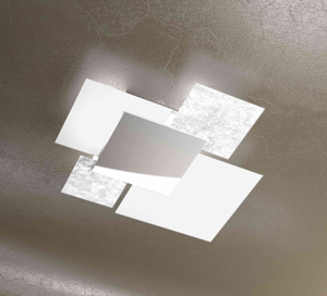 Picture of Top light shadow ceiling lamp 71cm silver leaf
