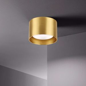 Spike pl1 brass ideal lux round ceiling light gold gx53 9w 3000s included