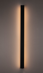 Long anthracite wall light for outdoor ip65 rectangular 53cm led 12w 3000k