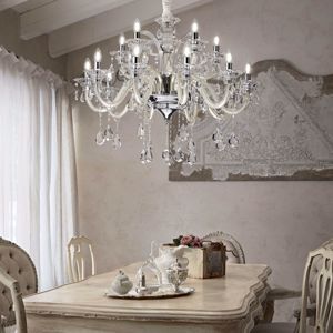 Ideal lux colossal sp15 grande lampadario classico in cristallo luci per salone