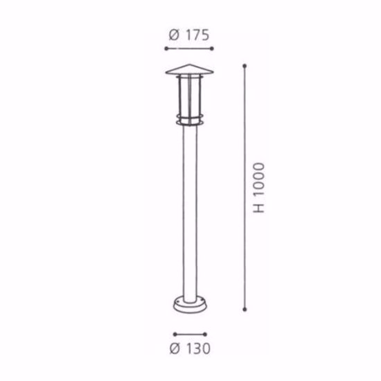 Eglo lisio outdoor pedestal lamp 100cm