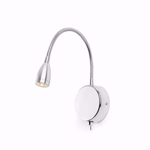Wall lamp with clip adjustable led chrome