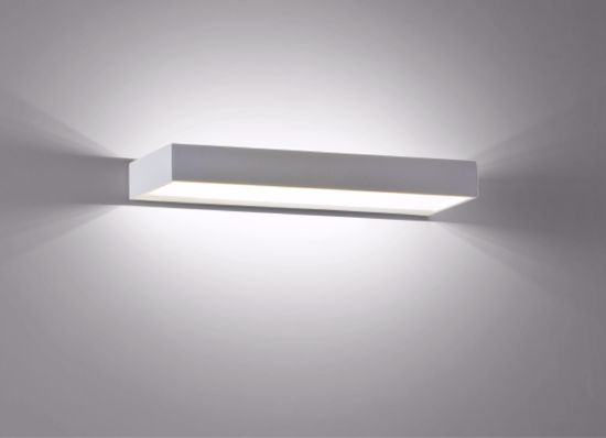 Led wall lights 12w 40cm slim white metal design by isyluce 