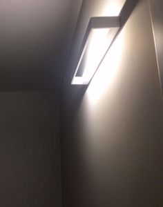 Led wall lights 12w 40cm slim white metal design by isyluce 