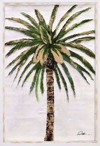 Quadro palma washingtonia dipinto su tela 66x96 moderna