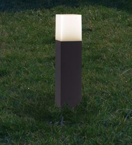 Lampioncino da giardino moderno quadrato grigio scuro ip54