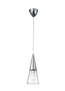 Cono sp1 ideal lux lampadario pendente per isola cucina cono vetro trasparente