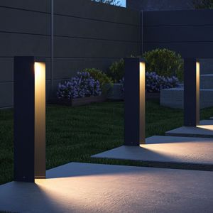 Lampioncino per giardino da esterno moderno grigio antracite led 9w 4000k ip54