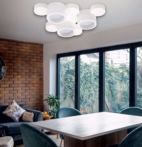 Kitchen ceiling lamp 3-lights white gympsum modern design 