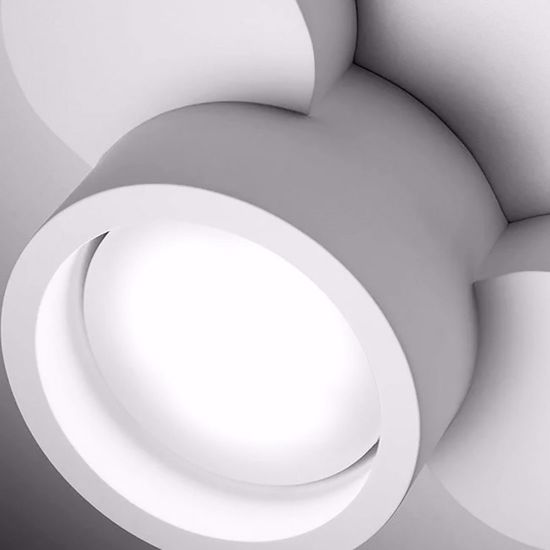 Kitchen ceiling lamp 3-lights white gympsum modern design 