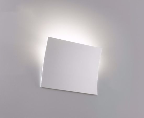 Ceramic wall lamp LED 12w 3000k white sail shaped for corridors