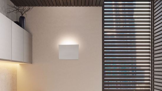 Ceramic wall lamp LED 12w 3000k white sail shaped for corridors