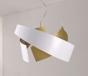 Marchetti lighting ella 3-light suspension white-gold lamp 