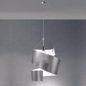 Garagoi pendant light by marchetti lighting silver leaf painted