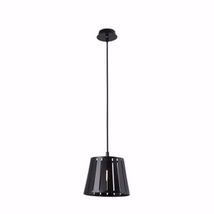 Small kitchen island pendant light in black metal ø20cm modern design