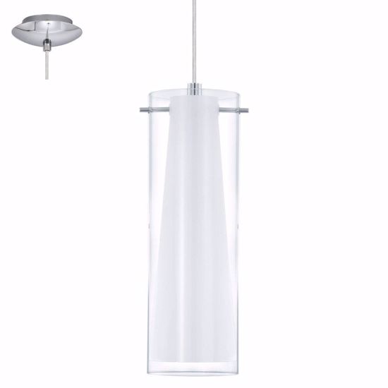 Modern 1-light kitchen island pendant light conical glass shape