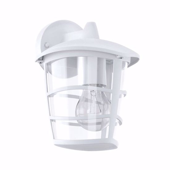 Eglo aloria outdoor wall light white lantern ip44