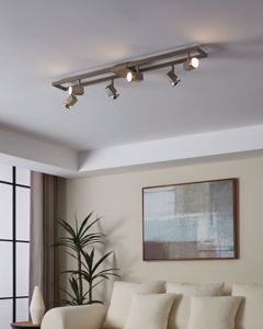 Eglo zeraco ceiling lamp led gu10 6 spots 