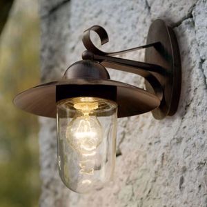 Eglo brown outdoor wall light ip44