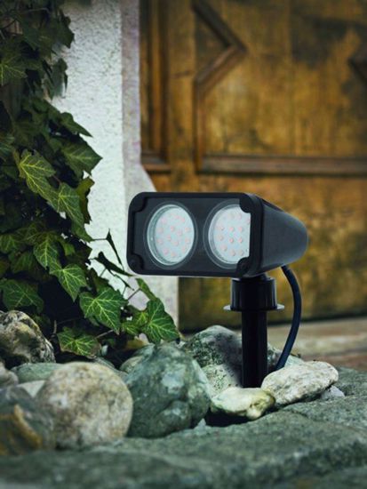 Beacon light with double led spot adjustable for outdoor
