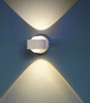 Eglo ono 2 led wall light modern design white finish  curved optics 