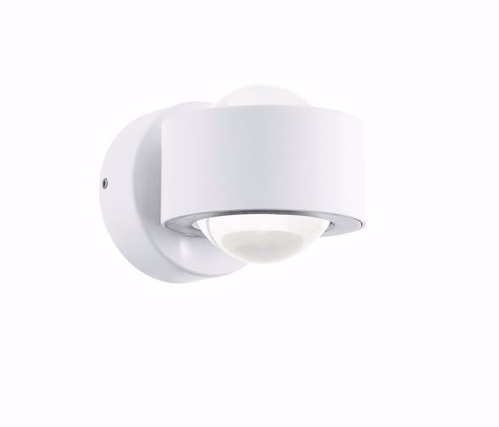 Eglo ono 2 led wall light modern design white finish  curved optics 