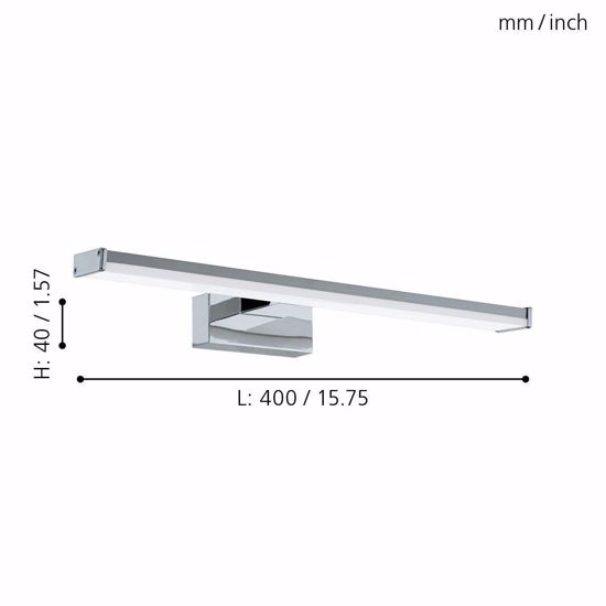 Led applique above bathroom mirror 7.4w 4000k 40cm thin design