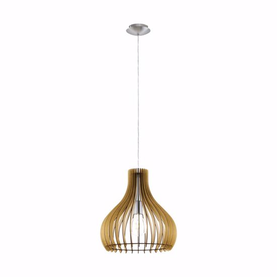 Modern pendant lamp 38cm maple wood color
