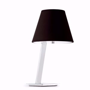 Faro moma chrome table lamp chrome and black modern design