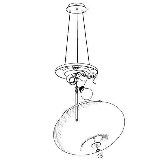 Eglo optica modern suspension ø28cm white glass spehere