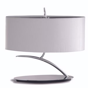 Mantra eve chrome - off white oval table lamp modern/contemporary design