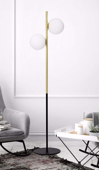  floor lamp for living room dimmable modern design 2 spheres jugen miloox