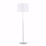 Faro volta floor lamp with shade in white fabric