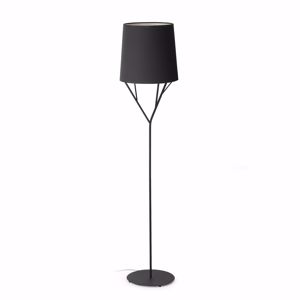 Faro tree black floor lamp with shade