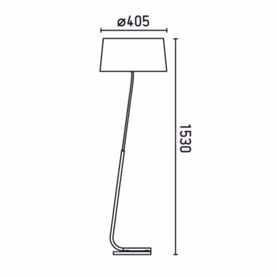 Faro hotel floor lamp black structure and black shade