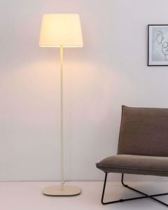 Faro sweet white floor lamp with white shade
