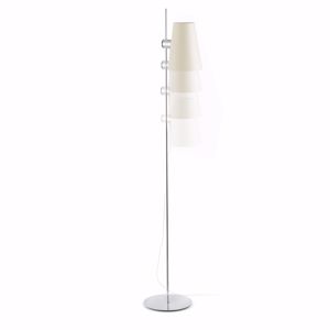 Faro lupe floor lamp with modern shade fabric adjustable