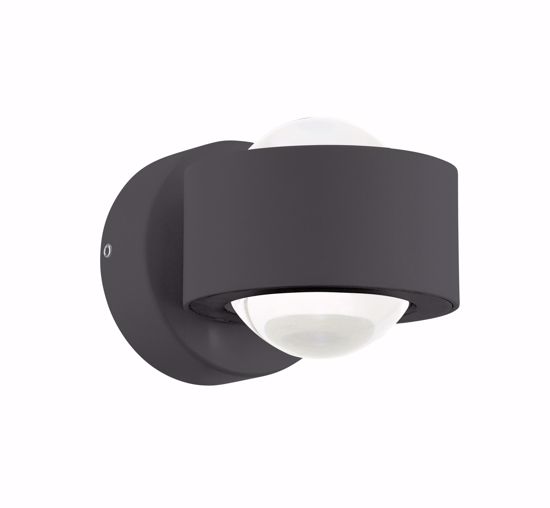 Eglo ono 2 led wall light modern design black finish  curved optics 