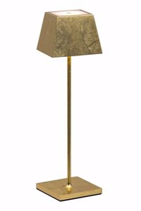 Rossini Siesta LED outdoor table lamp restaurant golden leaf metal 2700k