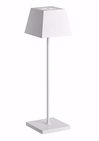 Rossini Siesta LED table lamp for outdoor restaurant white metal 2.2w 2700k 